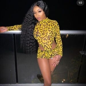 Fashion Nova Free The Wild Side Leopard Set - Yellow
